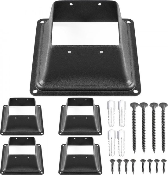 Dekpaal Basis Post Base Rock 5 STUKS Postondersteuningsflens 4x4