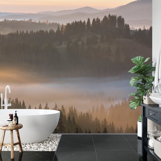 Papier peint photo Forêt dans la brume - Papier peint non tissé - 400 x 280 cm