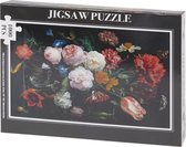 Jigsaw - Puzzel - Stilleven met bloemen in een glazen vaas - 1000 stukjes
