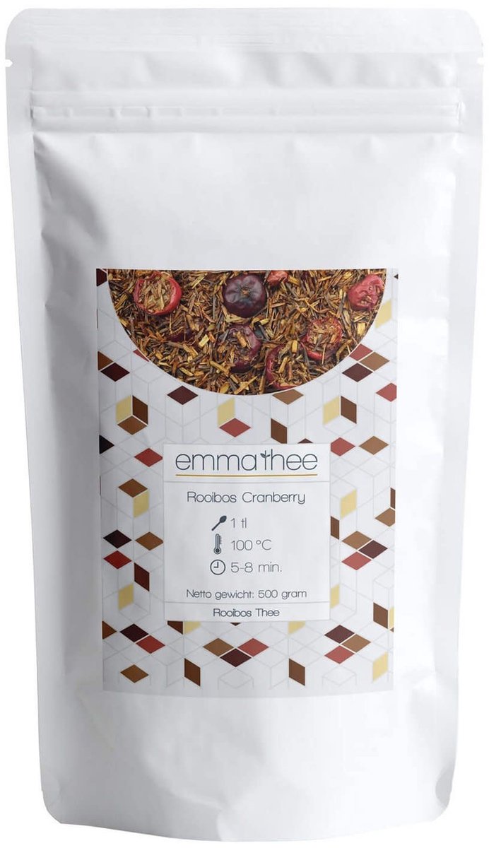 Rooibos Cranberry 500 Gram - Losse Thee - Puur & Natuurlijk - Fris & Fruitig