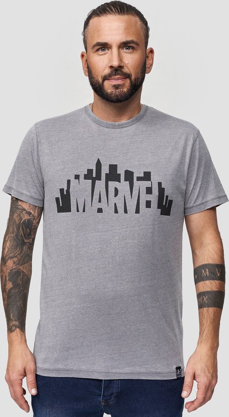 T-shirt Grijs clair avec logo Marvel City récupéré