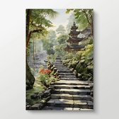 Canvas - Bali Indonesia Watercolor Painting - 40x60 cm