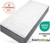 EasyBedden® 160x200 Topmatras – circa 9 cm dik - HR 45 Koudschuim -Premium tijk - Afritsbaar en wasbaar - Topper Matras Topdek - Climate Motion Control – 100% velig