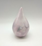 Mini Urn Knuffel Kei Traan/Druppel Lila/Rose Aquarel Effect + Siliconenlijm + Zakje