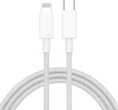 Oplader voor iPhone en iPad - datakabel adapter kabel - USB-C naar 8-pin (lightning) - 1 meter - Grijs - Provium