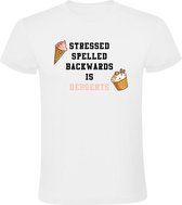 Stressed spelled backwards is desserts Dames T-shirt - ijs - toetjes - herkenbaar - eten - humor - grappig