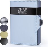 Slimpuro Znap Slim Wallet Mini-Portemonnee - Maximaal 8 Bankpasjes - Gemakkelijke Toegang - Munt-En Papiergeldvak - Slank Design - Duurzaam - 8,9X1,8X6,3Cm - RFID-Beschermkaart - Aluminium
