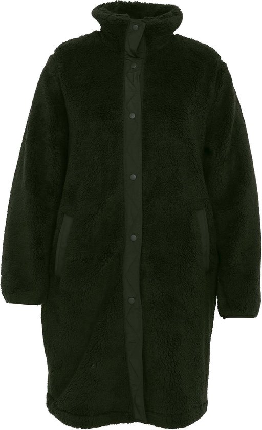 Paprika Manteau teddy long uni avec boutons bol