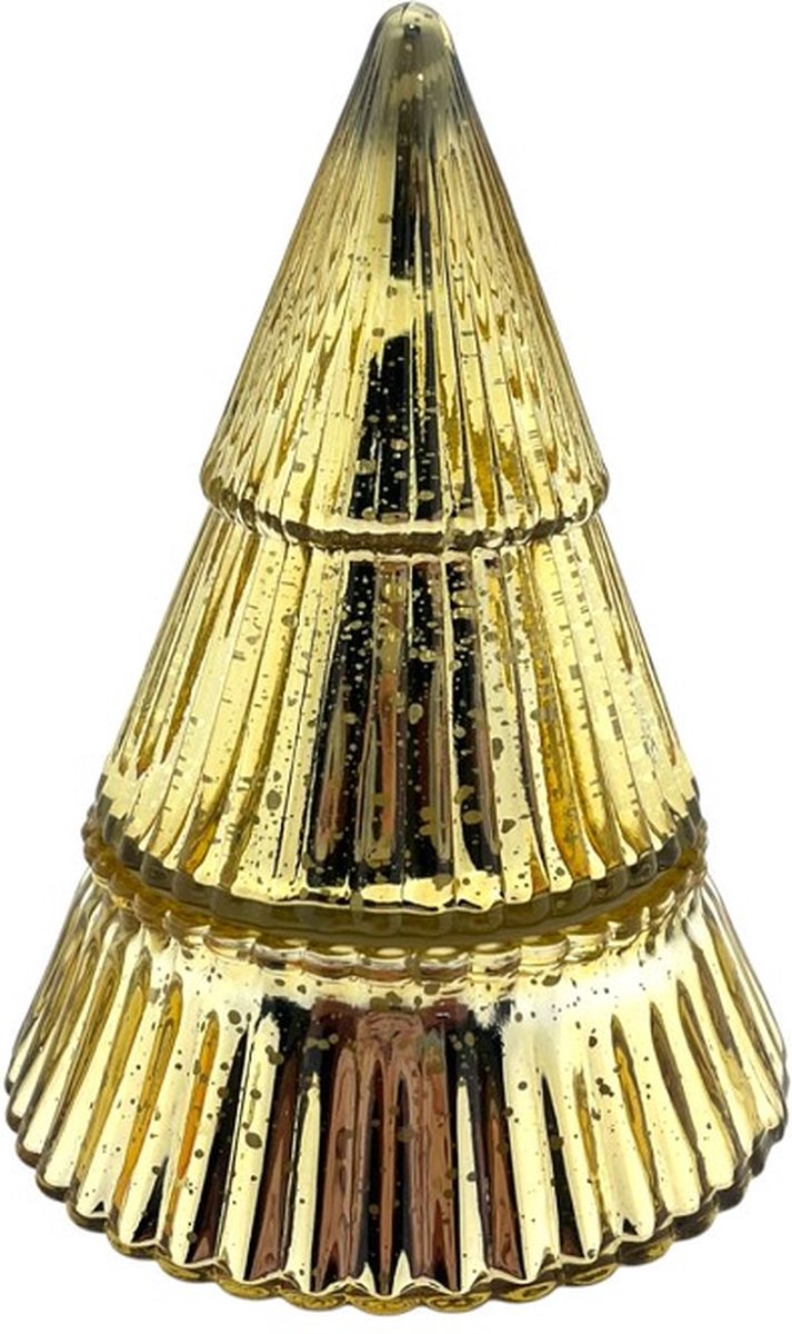 Home Society Kaars Noelle - Goud - 17.5x2x12cm
