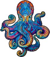 UNIDRAGON Houten Puzzel Voor Volwassenen Dier - Magnetische Octopus - 300 stukjes - King Size 40x34 cm
