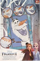 Disney Frozen - Diamond Painting - Olaf - schilderij met zelf te vouwen lijst - Big glitter art - pailletten kunst - kado - sinterklaas - cadeau