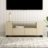 The Living Store Klassiek TV-meubel - 120 x 35 x 48 cm - Sonoma Eiken - Met 2 lades
