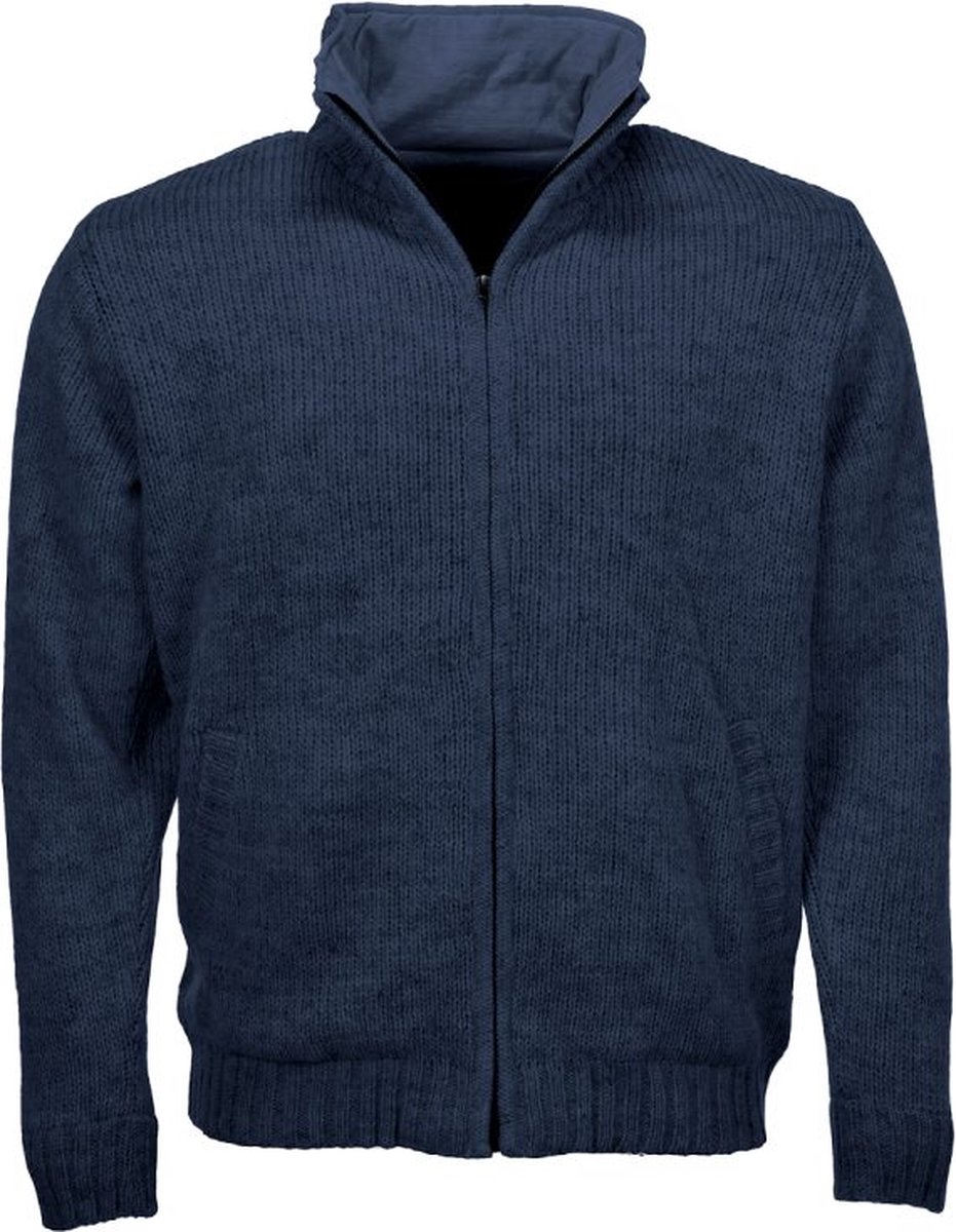 Wollen herenvest | merk Pure Wool | model Pascal | kleur marine blauw | maten S-XXL