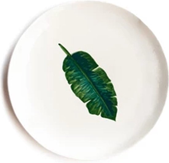 Val Pottery Foolish Tropical Plate assiette 29,5 cm feuille de plumes | bol
