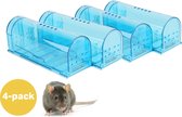 4-Pack Diervriendelijke muizenval voor binnen & buiten - Muizenvallen - Muizenverjager - Mouse trap - Blauw