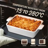Plat à Four En Verre Borosilicate 1 Litre - 26x15x4.5 Cm - Rectangulaire Avec Poignées - Micro-ondes, Four, Lave-vaisselle - 5