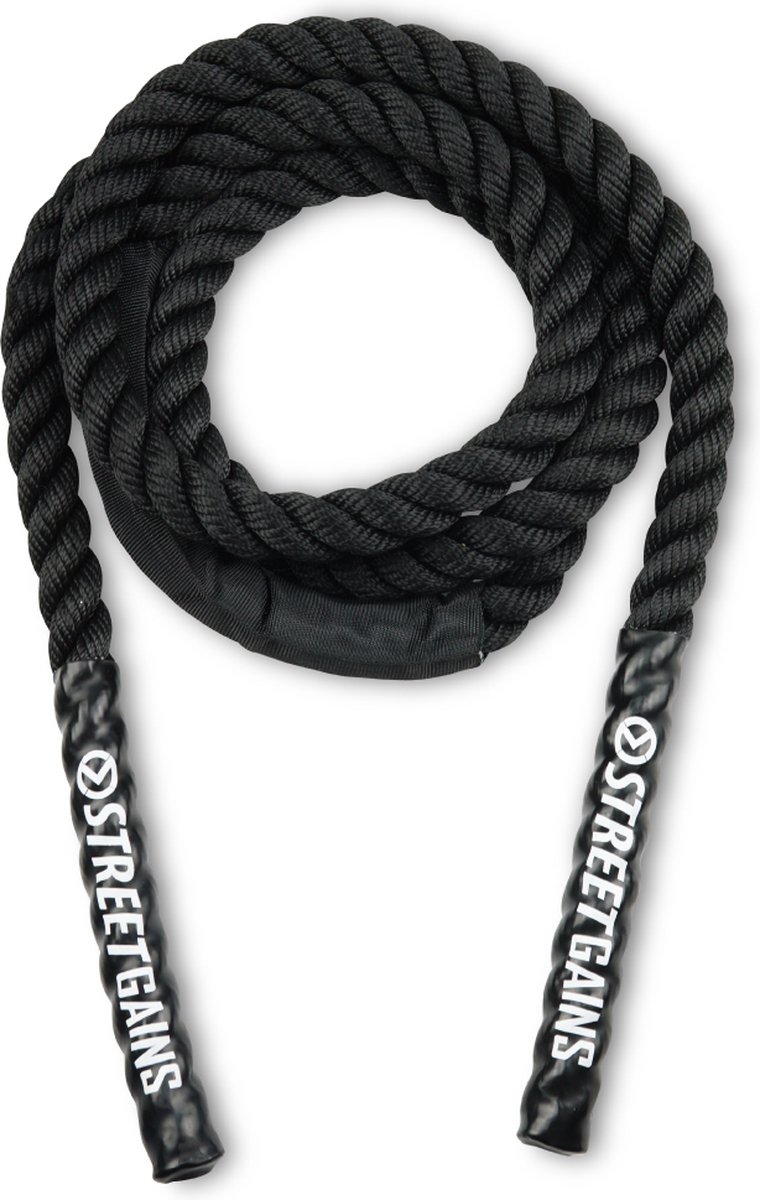 StreetGains® Verzwaard Springtouw 1.36KG – Duurzaam & Verstelbaar – Verbeter Conditie, Kracht & Coördinatie – Voor Intense Cardio-Workouts