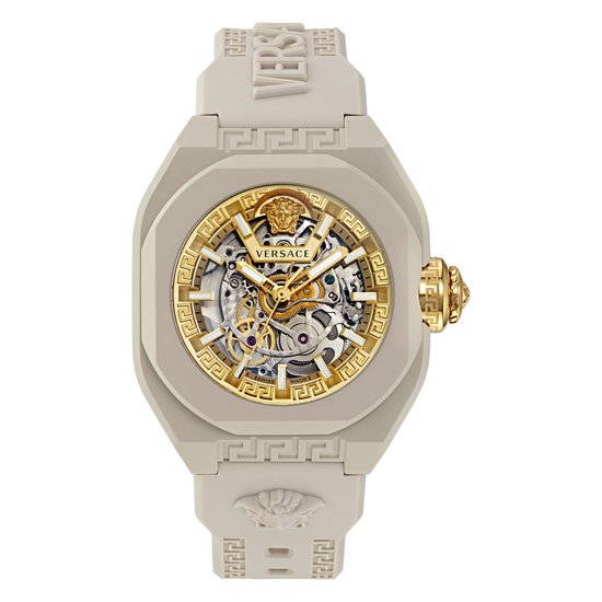 Versace V-Legend VE7L00223 Horloge - Kunststof - Crème - Ø 42 mm
