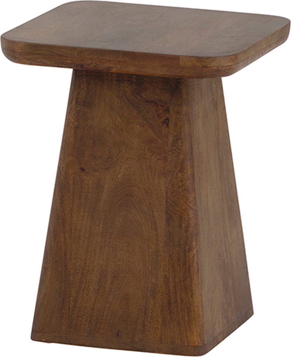 Salontafel Stockholm vierkant mangohout 40x40 cm - walnoot