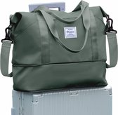 Geweo Weekendtas - Reistas - Duffel Bag - Handbagage 40*20*25 - Shouldertas - Maximaal 35 L - Waterdicht - Sporttasche - Travel Bag - Dames Heren - Groen