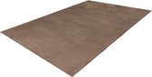 Lalee Loft - Vloerkleed - Tapijt – Karpet - laagpolig - Superzacht - effen Fluffy - wasbaar - met antislip- rabbit- 160x230 cm taupe