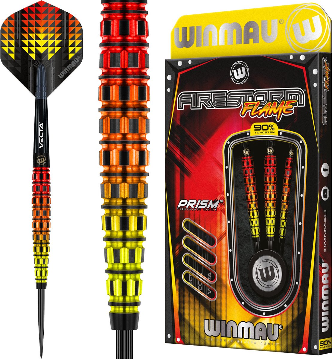 Winmau Firestorm Flame Torpedo 90% - Dartpijlen