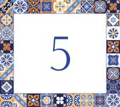 Huisnummerbord nummer 5 | Huisnummer 5 |Klassiek huisnummerbordje Plexiglas | Luxe huisnummerbord