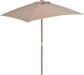 The Living Store Parasol Tuin - 150x200x235 cm - Taupe