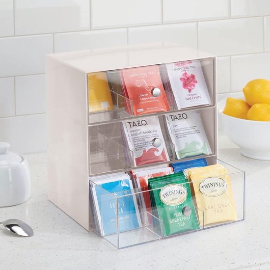 Boîte de rangement pour thé avec 8 compartiments, boîte de rangement pour  sachets de | bol