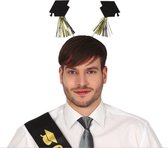 Geslaagd/diploma gehaald verkleed diadeem/haarband - afstudeer thema feest accessoires