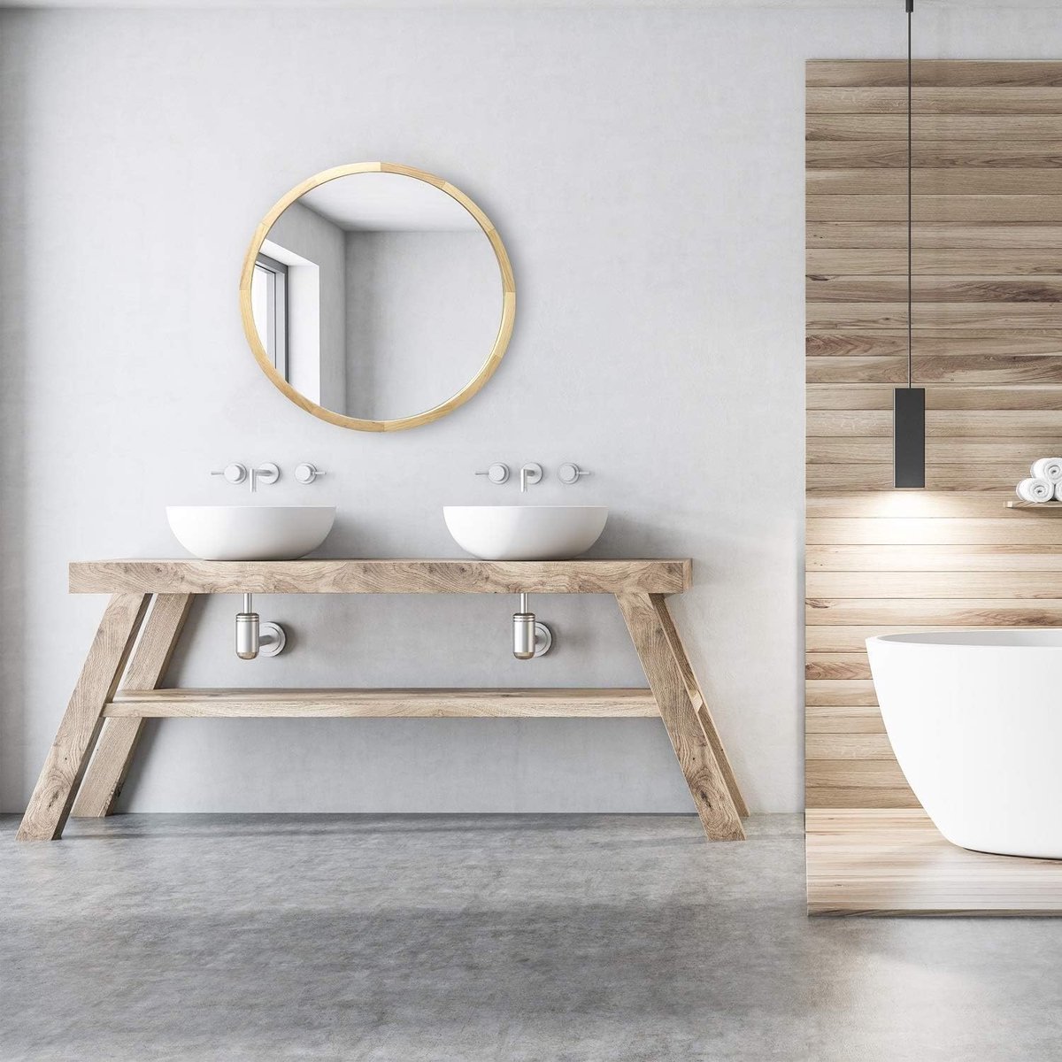 AAZZKANG Grote ronde spiegel met metalen kralen frame zwarte cirkel wandspiegels grote 70 cm woondecoratie voor slaapkamer woonkamer badkamer entree opknoping AAZZKANG Grote ronde spiegel met metalen kralen frame zwarte cirkel wandspiegels grote 70 cm woondecoratie voor slaapkamer woonkamer badkamer entree opknoping