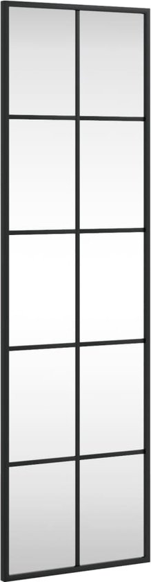 vidaXL-Wandspiegel-rechthoekig-30x100-cm-ijzer-zwart