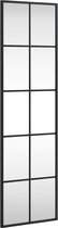 vidaXL - Wandspiegel - rechthoekig - 30x100 - cm - ijzer - zwart