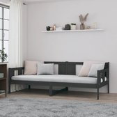 The Living Store Bedframe - Massief grenenhout - Rustieke slaapbank - 203.5 x 86 x 69.5 cm - Grijs - Geschikt voor 80 x 200 cm matras - Montage vereist