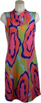 Angelle Milan – Travelkleding voor dames – Mouwloze Roze/Blauw/Groene Jurk – Ademend – Kreukherstellend – Duurzame jurk - In 5 maten - Maat M
