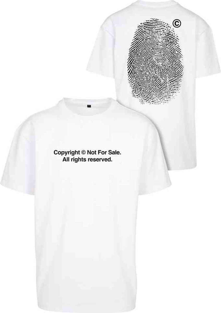 Mister Tee Fingerprint Oversize Heren T-shirt XXL Zwart