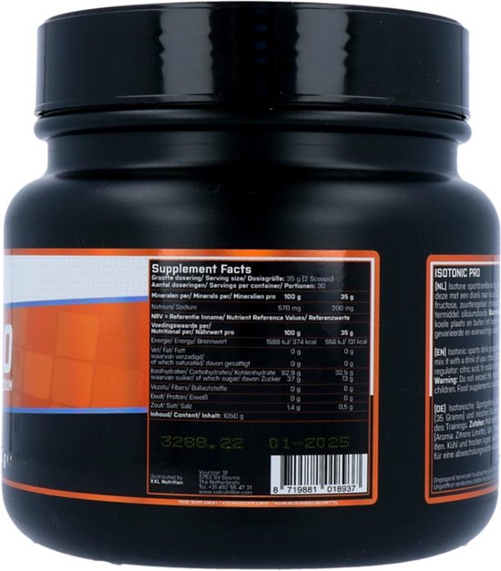 XXL Nutrition - IsoTonic Pro - Lemon - 1050 gram (30 doseringen) van XXL Nutrition — afbeelding 4