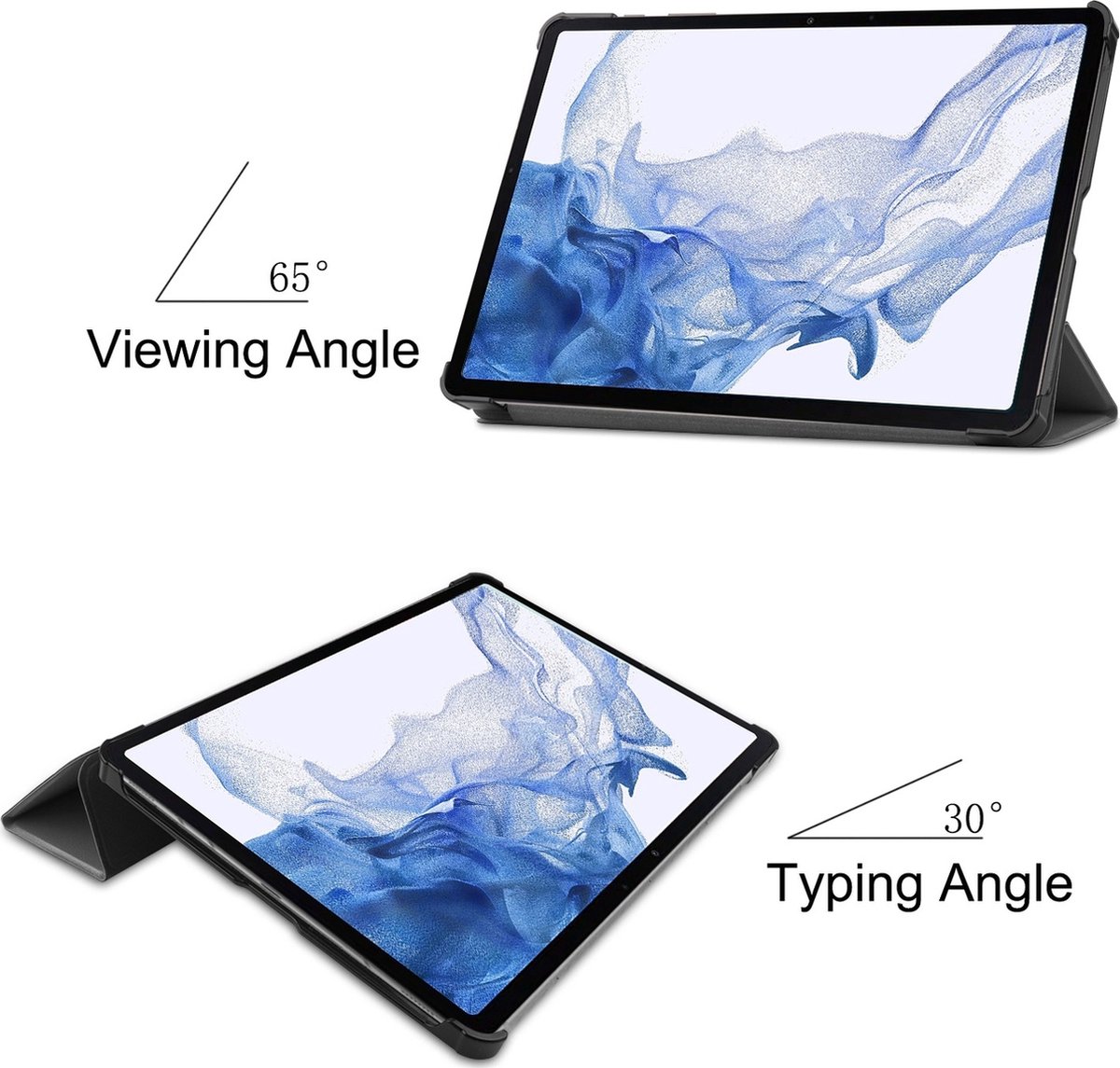 Mobigear - Tablethoes geschikt voor Samsung Galaxy Tab S9 Hoes | Mobigear Tri-Fold Bookcase - Grijs