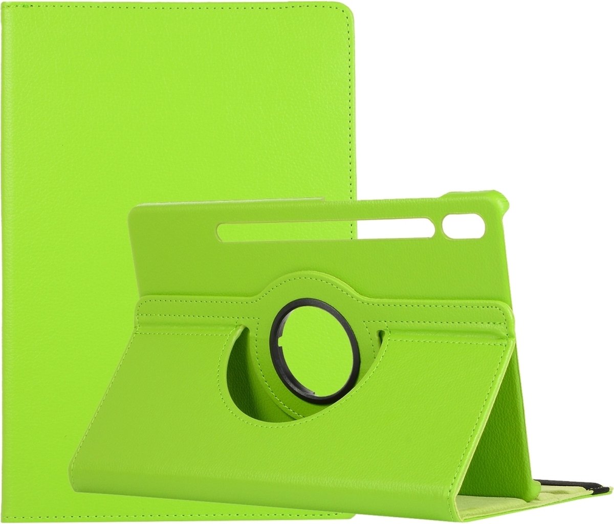 Mobigear Tablethoes geschikt voor Samsung Galaxy Tab S9 Hoes | Mobigear DuoStand Draaibare Bookcase - Groen
