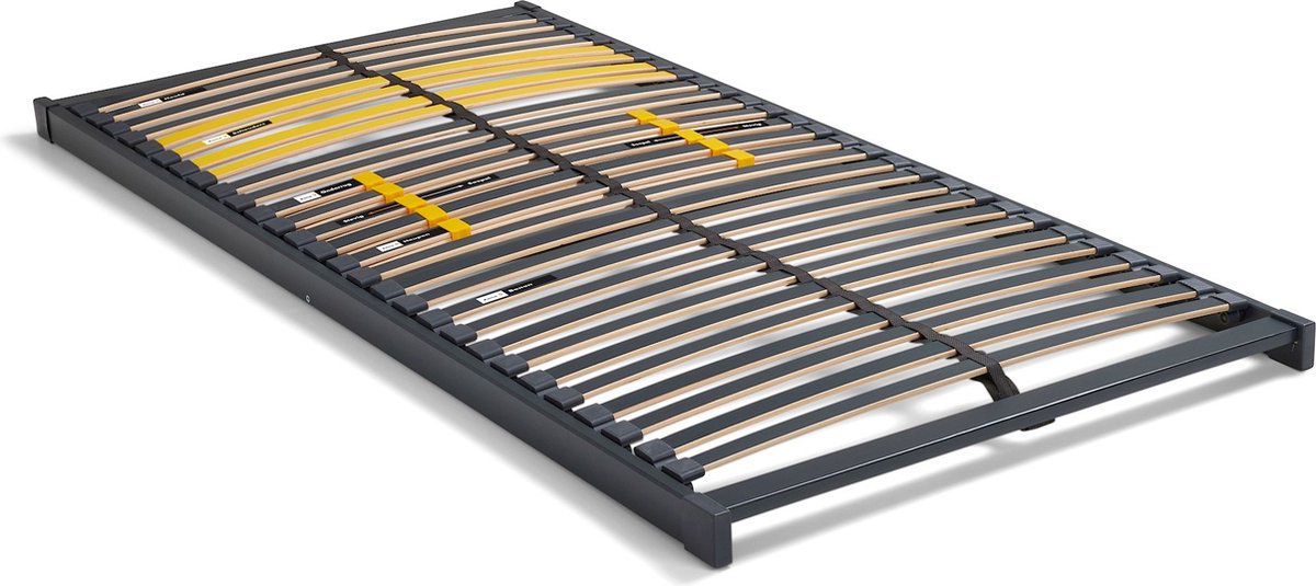 Beter Bed Bossflex 400 Lattenbodem 90 x 200 cm - Bedbodem - Vlak - Max. 120kg - Antraciet/Geel