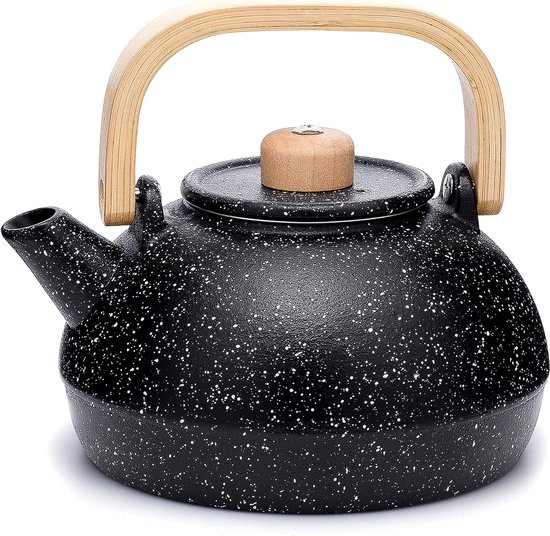 Théière en fonte, bouilloire à thé de grande capacité de 48 oz pour  cuisinière,... | bol