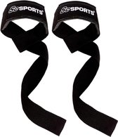 ScSPORTS - Set 2 stuks Gevoerde Lifting Straps voor krachttraining/bodybuilding - Zwart - 60 cm