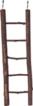 Houten ladder 5 treden met natuurlijke uitstraling - Speeltjes - Vogelspeelgoed - Benodigdheden