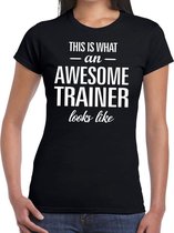 Awesome trainer cadeau t-shirt zwart dames S