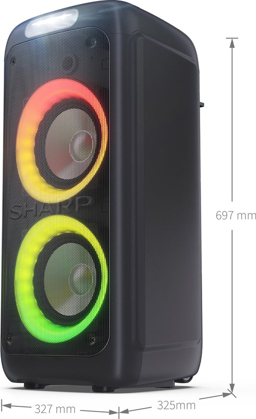 Sharp PS-949 XPARTY Streetbeat Partyspeaker - 130W - Microfoon - bluetooth — afbeelding 2