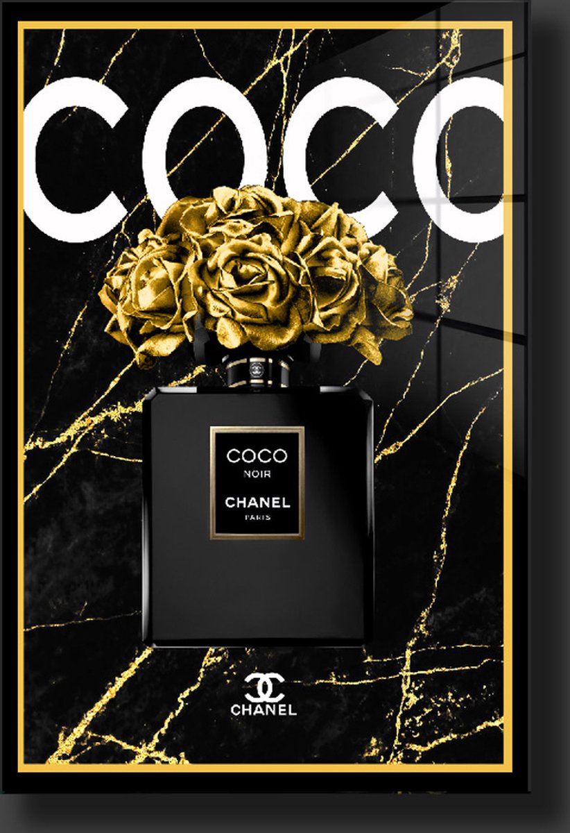 Tableau papillon Coco Chanel sur plexiglas 80x120cm