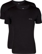 2-pack: Hugo Boss stretch T-shirts Regular Fit, O-hals, zwart