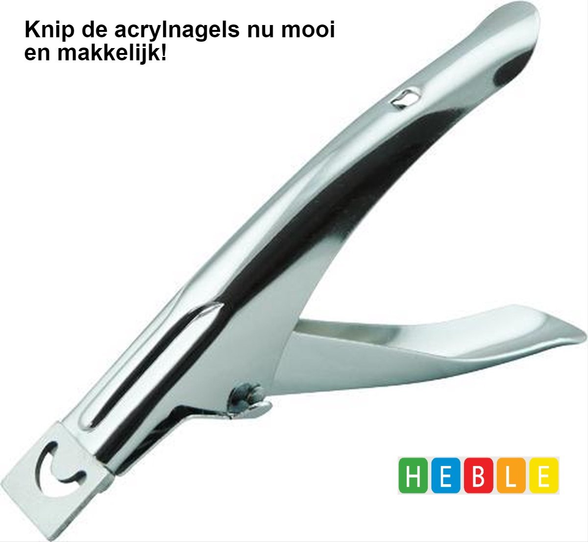 Knip je Kunstnagels op Maat - Zilverkleurige Nagelknipper- Nagel Verzorging - van Heble®
