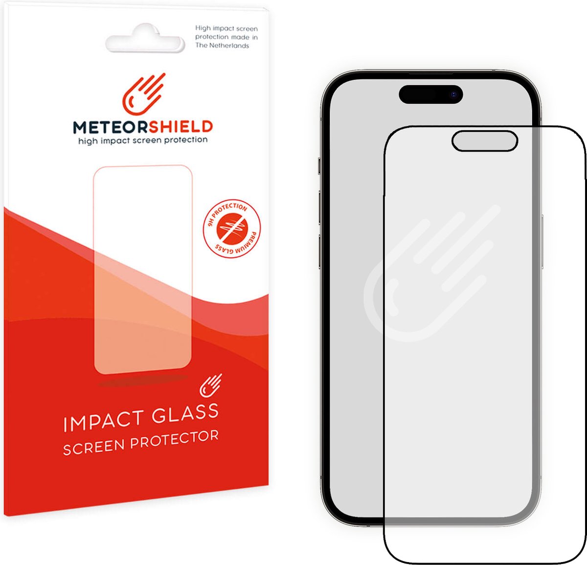 Meteorshield iPhone 14 Pro screenprotector - Full screen