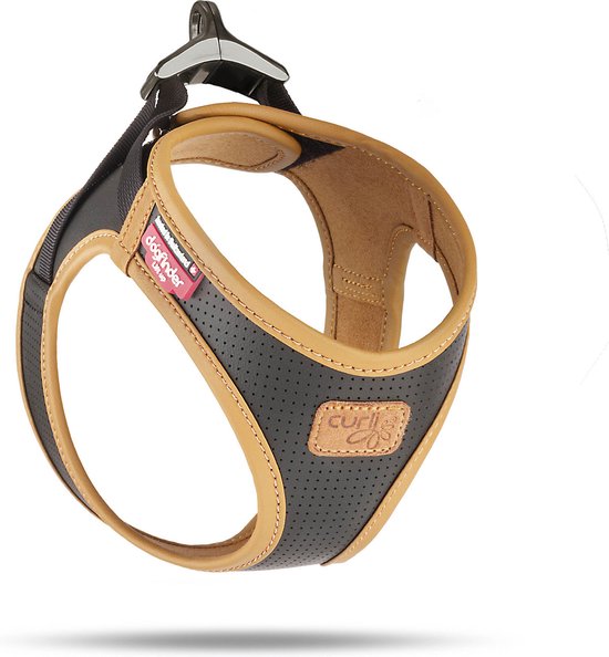 Curli Apple Leather Harness Zwart - Harnais pour chien - 26,7-30,1 cm |  bol.com